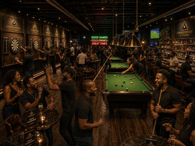 Sports bar celebration